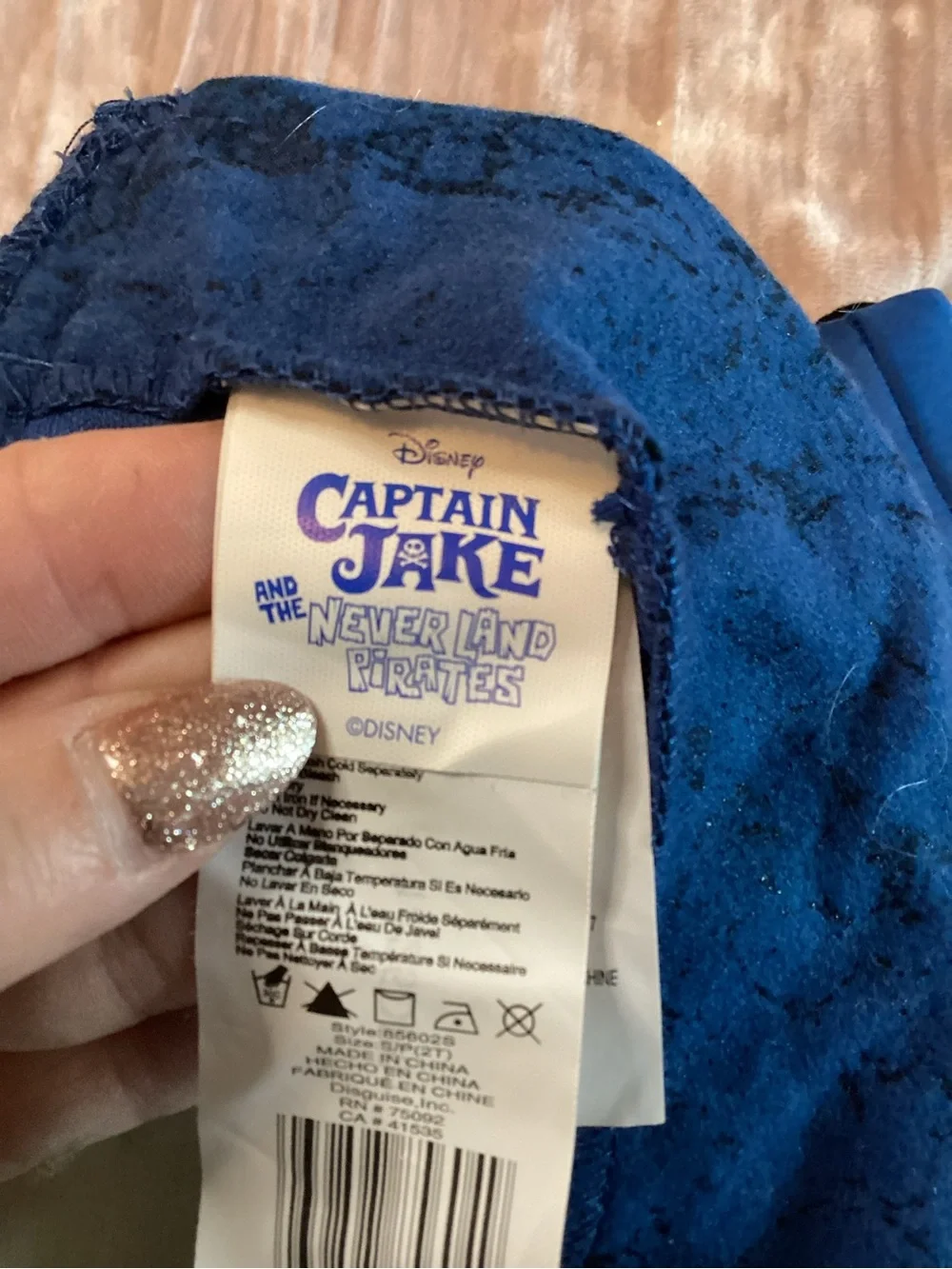 Disney Captain Jake Neverland Pirates Captain Costume with Gold Accents